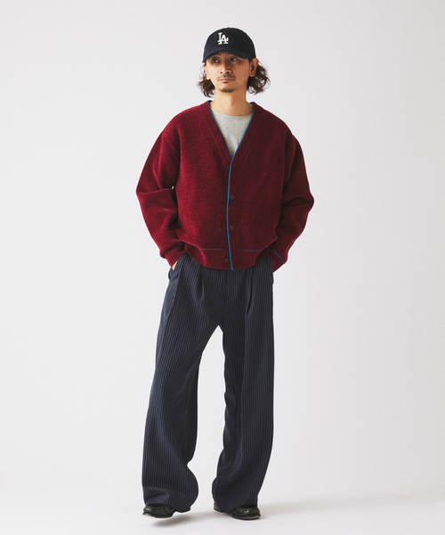 JOURNAL STANDARD relume(ジャーナルスタンダード レリューム)の「モール クロップド カーディガン(カーディガン/ボレロ・メンズ・グレー/ブラウン/ボルドー・MEDIUM/LARGE)」の7枚目の写真