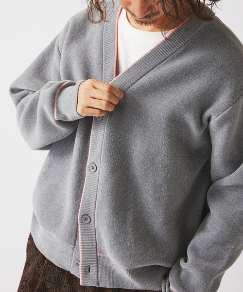 JOURNAL STANDARD relume(ジャーナルスタンダード レリューム)の「モール クロップド カーディガン(カーディガン/ボレロ・メンズ・グレー/ブラウン/ボルドー・MEDIUM/LARGE)」の9枚目の写真