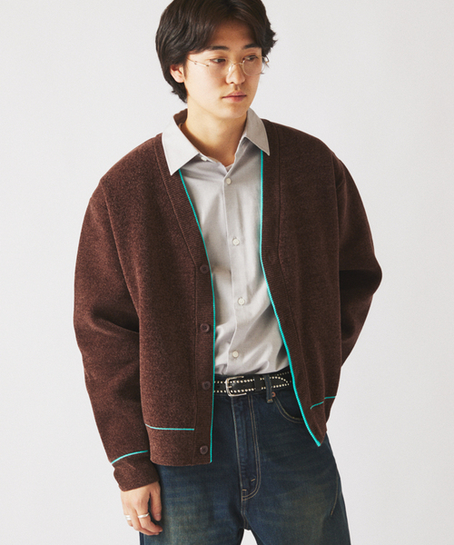 JOURNAL STANDARD relume(ジャーナルスタンダード レリューム)の「モール クロップド カーディガン(カーディガン/ボレロ・メンズ・グレー/ブラウン/ボルドー・MEDIUM/LARGE)」の13枚目の写真