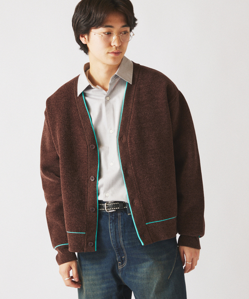 JOURNAL STANDARD relume(ジャーナルスタンダード レリューム)の「モール クロップド カーディガン(カーディガン/ボレロ・メンズ・グレー/ブラウン/ボルドー・MEDIUM/LARGE)」の14枚目の写真