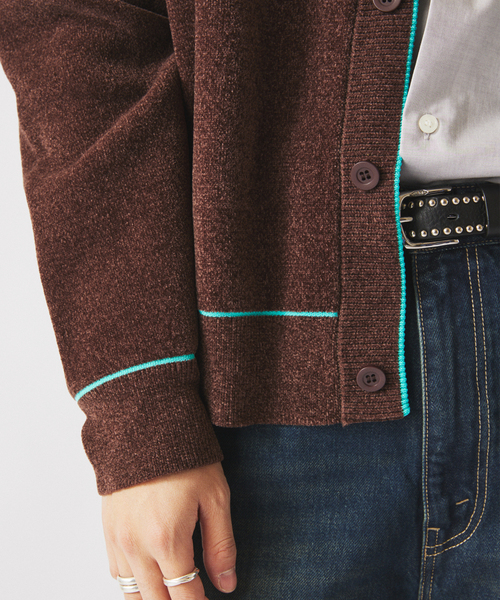 JOURNAL STANDARD relume(ジャーナルスタンダード レリューム)の「モール クロップド カーディガン(カーディガン/ボレロ・メンズ・グレー/ブラウン/ボルドー・MEDIUM/LARGE)」の16枚目の写真