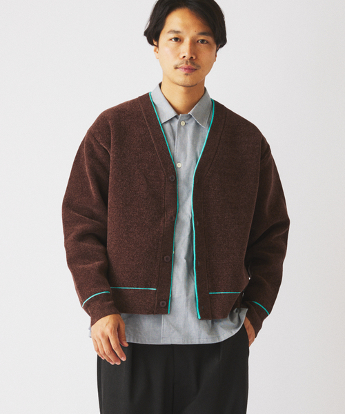 JOURNAL STANDARD relume(ジャーナルスタンダード レリューム)の「モール クロップド カーディガン(カーディガン/ボレロ・メンズ・グレー/ブラウン/ボルドー・MEDIUM/LARGE)」の17枚目の写真