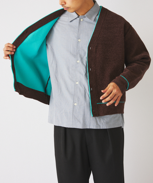 JOURNAL STANDARD relume(ジャーナルスタンダード レリューム)の「モール クロップド カーディガン(カーディガン/ボレロ・メンズ・グレー/ブラウン/ボルドー・MEDIUM/LARGE)」の19枚目の写真