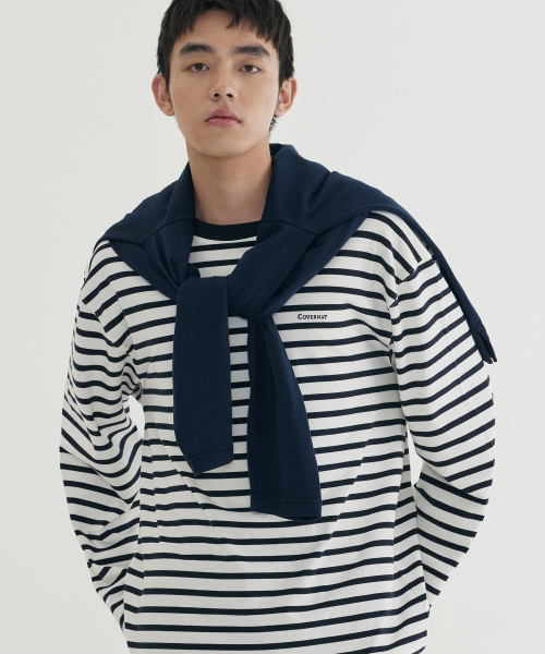 COVERNAT(カバーナット)の「ストライプロングスリーブ ダークネイビー(Tシャツ/カットソー・レディース・その他・MEDIUM/LARGE/X-LARGE/XX-LARGE/X-SMALL/SMALL)」の2枚目の写真