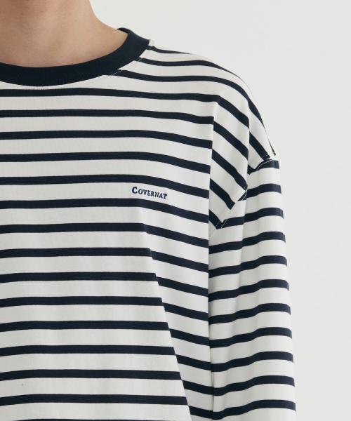 COVERNAT(カバーナット)の「ストライプロングスリーブ ダークネイビー(Tシャツ/カットソー・レディース・その他・MEDIUM/LARGE/X-LARGE/XX-LARGE/X-SMALL/SMALL)」の3枚目の写真