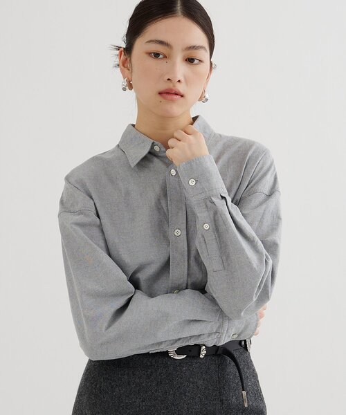 Whim Gazette(ウィムガゼット)の「刺繍オックスフォードシャツ(シャツ/ブラウス・レディース・グレー/オフホワイト/サックスブルー/イエロー・FREE)」の21枚目の写真