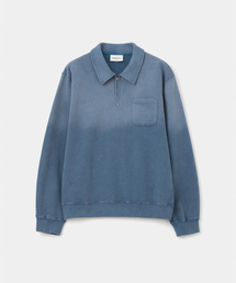 UNIFORM BRIDGE（ユニフォームブリッジ）の「half zip-up pocket sweatshirt blue（スウェット）」