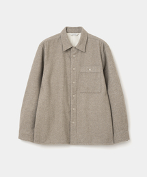 wool pocket shirt beige