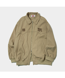 SOME PLACE（サムプレイス）の「ナンバリングダブルロゴツーウェイジップアップオーバーサイズブルゾンコットンジャケット_2COLOR（MA-1・レディース）」