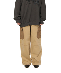 CORDUROY POINT COTTON WORK PANTS (BEIGE)