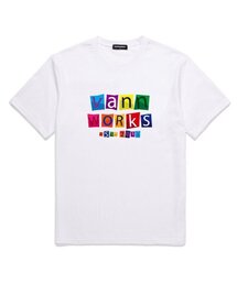 RAINBOW LOGO オーバーサイズ 半袖Tシャツ (VS0092) ホワイト