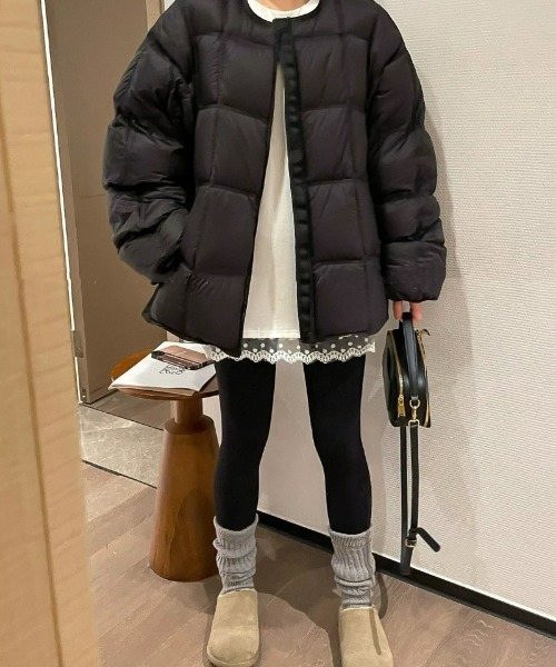 Ritzy（リッツィー）の「ノーカラーエコダウンジャケット（ノーカラージャケット・レディース・ブラック/ブルー/ホワイト/イエロー・M）」の15枚目の写真