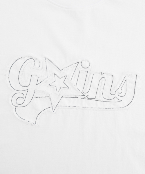 GAINSBORO(ゲインズボロ)の「スターロゴデニムアプリケTシャツ_ホワイト(Tシャツ/カットソー・レディース・その他・X-SMALL/LARGE/MEDIUM)」の5枚目の写真