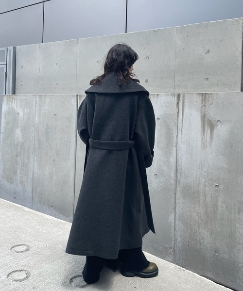 UND BIG ROUND COLLAR WOOL LONG COAT（チェスターコート）｜Ameri