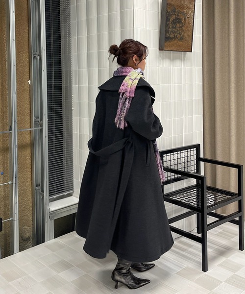 UND BIG ROUND COLLAR WOOL LONG COAT（チェスターコート）｜Ameri