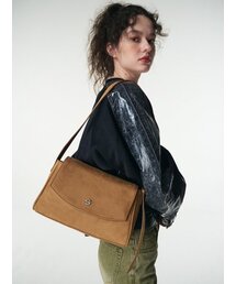 SEMICODE（セミコード）の「capture bag mini_suede camel（ショルダーバッグ）」