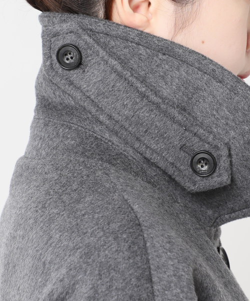 JOURNAL STANDARD（ジャーナルスタンダード）の「《追加3》スーパー140ビーバーステンカラーコート（ステンカラーコート・レディース・ブラック/ブラックミックス/ベージュ系その他/グレー・FREE）」の20枚目の写真