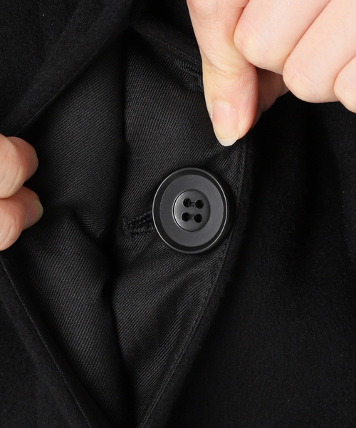 JOURNAL STANDARD（ジャーナルスタンダード）の「《追加3》スーパー140ビーバーステンカラーコート（ステンカラーコート・レディース・ブラック/ブラックミックス/ベージュ系その他/グレー・FREE）」の14枚目の写真