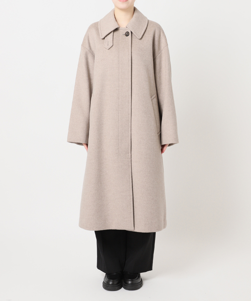 JOURNAL STANDARD（ジャーナルスタンダード）の「《追加3》スーパー140ビーバーステンカラーコート（ステンカラーコート・レディース・ブラック/ブラックミックス/ベージュ系その他/グレー・FREE）」の10枚目の写真