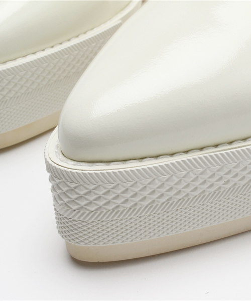 Pippichic（ピッピシック）の「【Pippichic】 プラットフォームポインテッドレースアップ（ローファー・レディース・ブラック/ホワイト・MEDIUM/LARGE）」の6枚目の写真