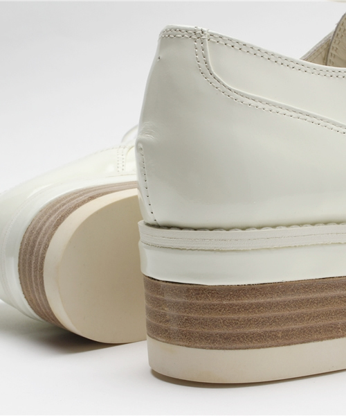 Pippichic（ピッピシック）の「【Pippichic】 プラットフォームポインテッドレースアップ（ローファー・レディース・ブラック/ホワイト・MEDIUM/LARGE）」の9枚目の写真