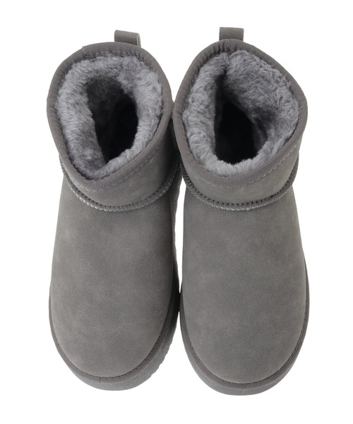 Green　Parks（グリーンパークス）の「・minia フェイクムートンショートブーツ（ブーツ・レディース・グレー/キャメル/ブラウン・M/L）」の8枚目の写真