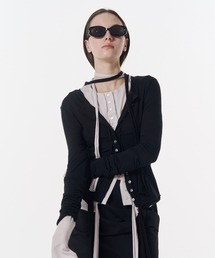 JOSE MOON | SHEER CUT TIE CARDIGAN/シアーカットタイカーディガン(カーディガン/ボレロ)