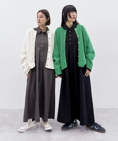 niko and...（ニコアンド）の「[MODE NORM CORE] スラブヤーン2WAYプルオーバー（ニット/セーター・レディース・ネイビー/グリーン/オフホワイト・LARGE/MEDIUM）」の7枚目の写真