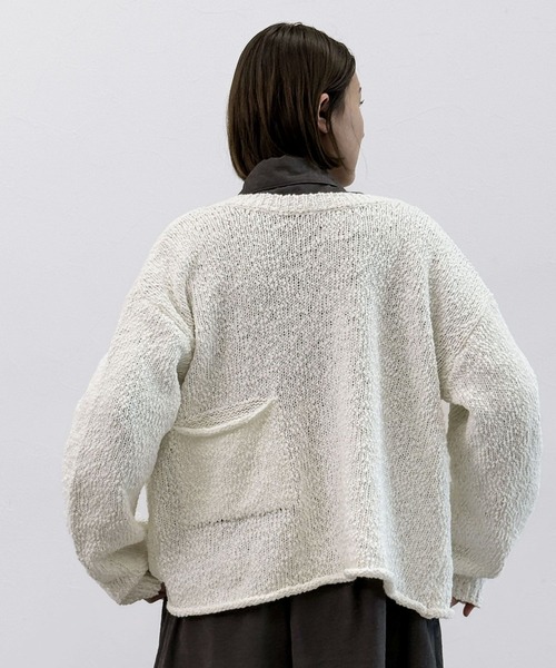 niko and...（ニコアンド）の「[MODE NORM CORE] スラブヤーン2WAYプルオーバー（ニット/セーター・レディース・ネイビー/グリーン/オフホワイト・LARGE/MEDIUM）」の16枚目の写真