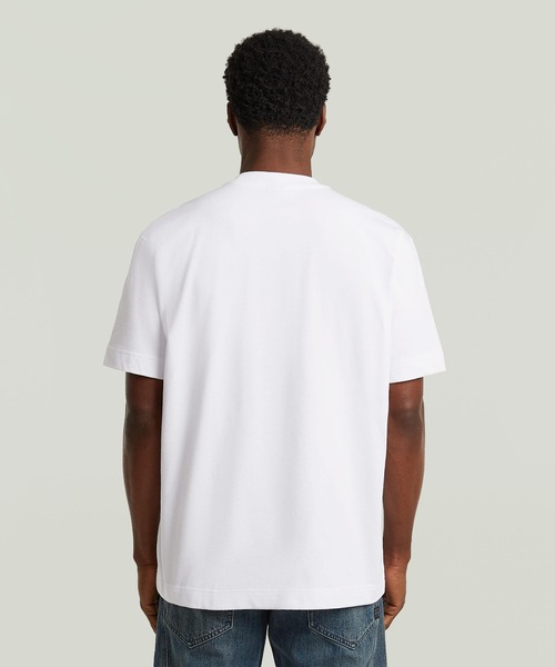 G-STAR(ジースター)の「GS-01 Relaxed T-Shirt/ベーシックデザインハイクオリティーリラックスフィットTシャツ(Tシャツ/カットソー・メンズ・ホワイト/ブラック・XX-LARGE/X-LARGE/LARGE/MEDIUM/SMALL/X-SMALL)」の3枚目の写真
