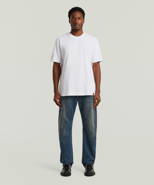 G-STAR(ジースター)の「GS-01 Relaxed T-Shirt/ベーシックデザインハイクオリティーリラックスフィットTシャツ(Tシャツ/カットソー・メンズ・ホワイト/ブラック・XX-LARGE/X-LARGE/LARGE/MEDIUM/SMALL/X-SMALL)」の4枚目の写真