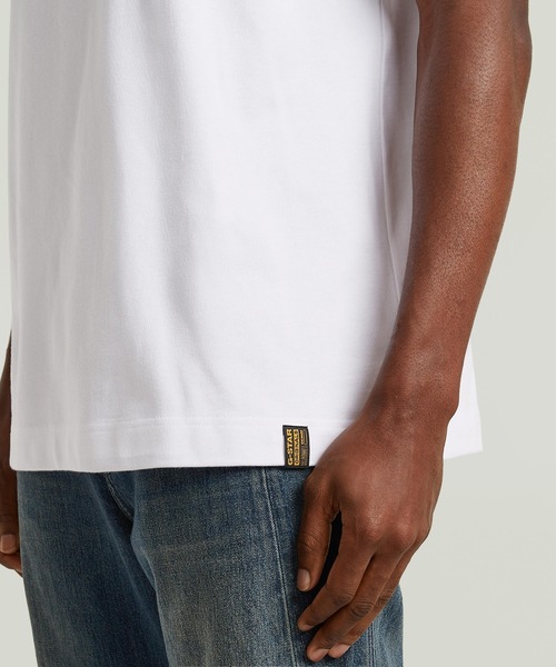 G-STAR(ジースター)の「GS-01 Relaxed T-Shirt/ベーシックデザインハイクオリティーリラックスフィットTシャツ(Tシャツ/カットソー・メンズ・ホワイト/ブラック・XX-LARGE/X-LARGE/LARGE/MEDIUM/SMALL/X-SMALL)」の6枚目の写真