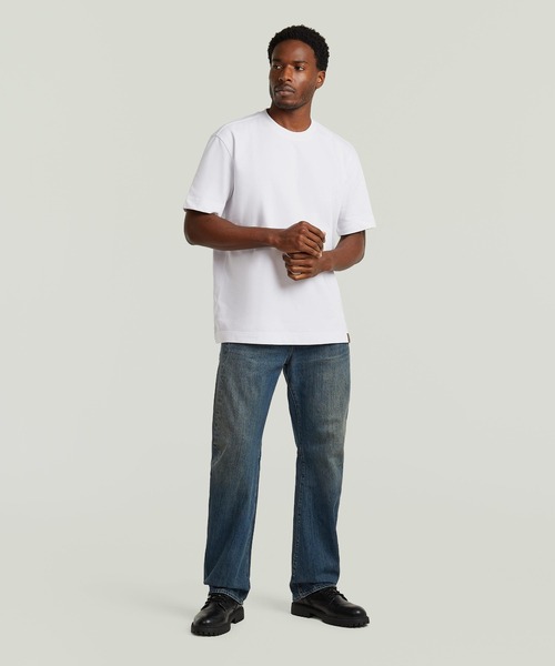 G-STAR(ジースター)の「GS-01 Relaxed T-Shirt/ベーシックデザインハイクオリティーリラックスフィットTシャツ(Tシャツ/カットソー・メンズ・ホワイト/ブラック・XX-LARGE/X-LARGE/LARGE/MEDIUM/SMALL/X-SMALL)」の5枚目の写真