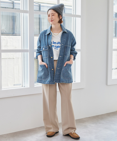 Spick & Span（スピックアンドスパン）の「《追加》RED CARD TOKYO / レッドカード トーキョー 別注Chore Coat*（デニムジャケット・レディース・ブルー・SMALL）」の3枚目の写真