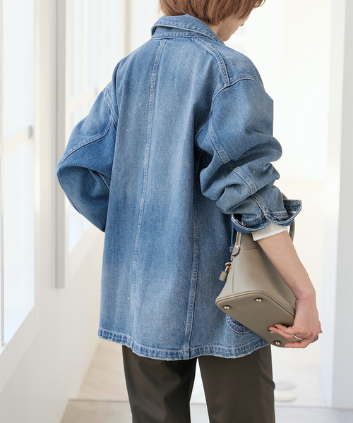 Spick & Span（スピックアンドスパン）の「《追加》RED CARD TOKYO / レッドカード トーキョー 別注Chore Coat*（デニムジャケット・レディース・ブルー・SMALL）」の7枚目の写真
