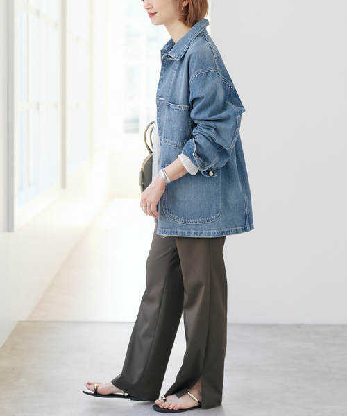 Spick & Span（スピックアンドスパン）の「《追加》RED CARD TOKYO / レッドカード トーキョー 別注Chore Coat*（デニムジャケット・レディース・ブルー・SMALL）」の9枚目の写真