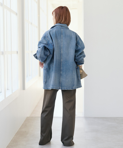 Spick & Span（スピックアンドスパン）の「《追加》RED CARD TOKYO / レッドカード トーキョー 別注Chore Coat*（デニムジャケット・レディース・ブルー・SMALL）」の10枚目の写真