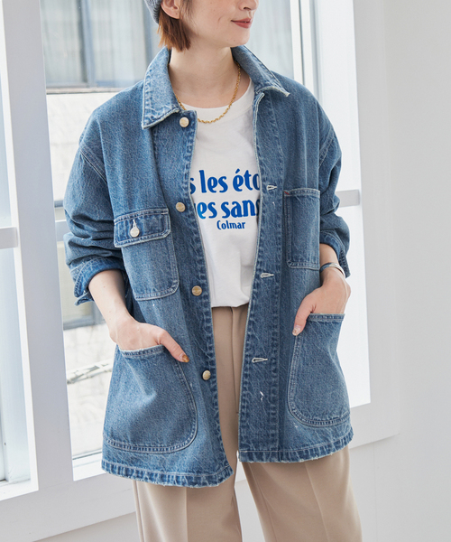 Spick & Span（スピックアンドスパン）の「《追加》RED CARD TOKYO / レッドカード トーキョー 別注Chore Coat*（デニムジャケット・レディース・ブルー・SMALL）」の11枚目の写真