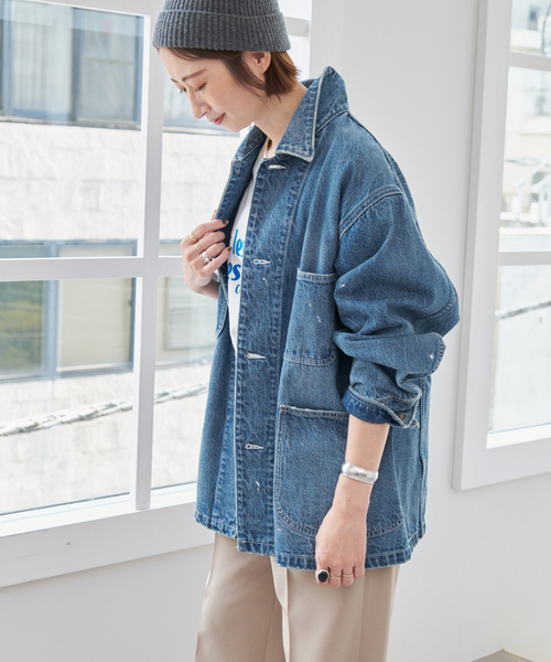 Spick & Span（スピックアンドスパン）の「《追加》RED CARD TOKYO / レッドカード トーキョー 別注Chore Coat*（デニムジャケット・レディース・ブルー・SMALL）」の15枚目の写真