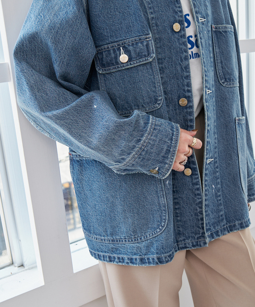 Spick & Span（スピックアンドスパン）の「《追加》RED CARD TOKYO / レッドカード トーキョー 別注Chore Coat*（デニムジャケット・レディース・ブルー・SMALL）」の17枚目の写真