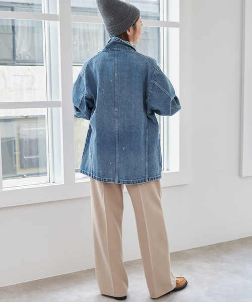 Spick & Span（スピックアンドスパン）の「《追加》RED CARD TOKYO / レッドカード トーキョー 別注Chore Coat*（デニムジャケット・レディース・ブルー・SMALL）」の19枚目の写真