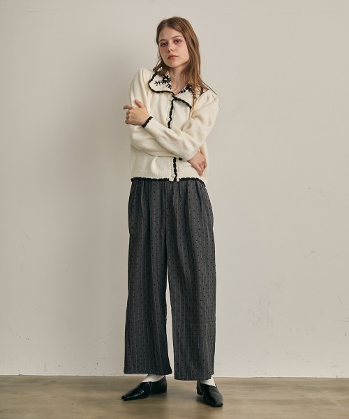 Clum(クルム)の「ハートドットワイドスラックス(スラックス・レディース・チャコールグレー・SMALL/MEDIUM/LARGE)」の7枚目の写真