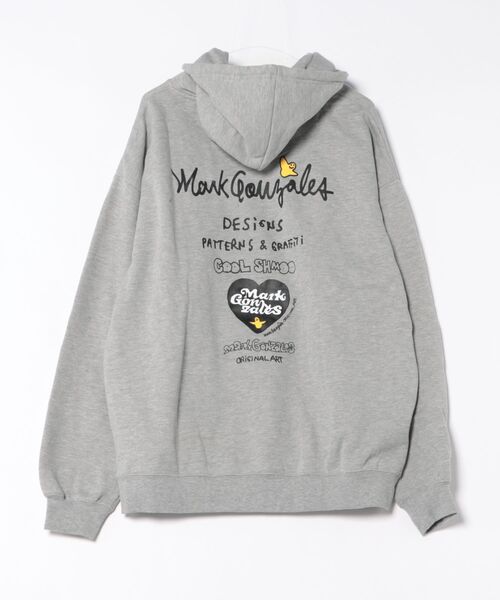 RiNc (リンク)の「【 MARK GONZALES 】 バック アートロゴ プルオーバー パーカー(パーカー・メンズ・杢グレー/ブラック/ホワイト・M/L/XL)」の7枚目の写真