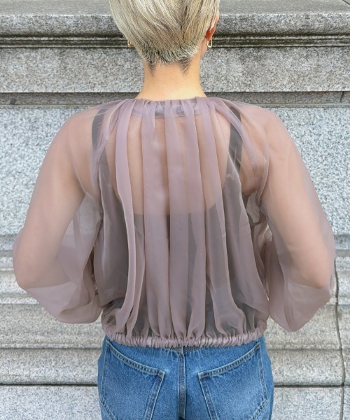 JENNE(ジェンヌ)の「日本製シアーライトブルゾン(その他アウター・レディース・スモークピンク/ブラック/ホワイト・LARGE/MEDIUM/SMALL)」の20枚目の写真