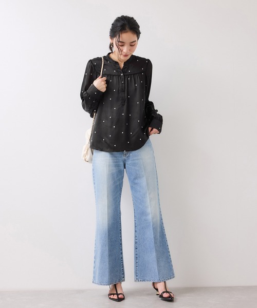 VIS（ビス）の「ハートモチーフ刺繍ブラウス/イージーケア（シャツ/ブラウス・レディース・ブラック/オフホワイト・FREE）」の17枚目の写真