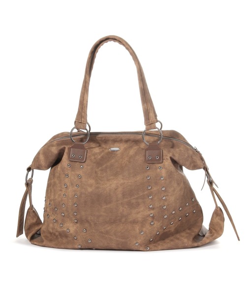 3.3 Field Trip （3.3フィールドトリップ）の「3.3 Field Trip／スタッズビンテージバッグ（トートバッグ・レディース・チャコールグレー/ブラウン・ONE SIZE）」の2枚目の写真