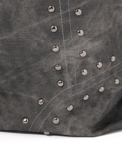 3.3 Field Trip （3.3フィールドトリップ）の「3.3 Field Trip／スタッズビンテージバッグ（トートバッグ・レディース・チャコールグレー/ブラウン・ONE SIZE）」の8枚目の写真