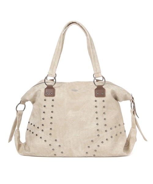 3.3 Field Trip （3.3フィールドトリップ）の「3.3 Field Trip／スタッズビンテージバッグ（トートバッグ・レディース・チャコールグレー/ブラウン/アイボリー・ONE SIZE）」の15枚目の写真
