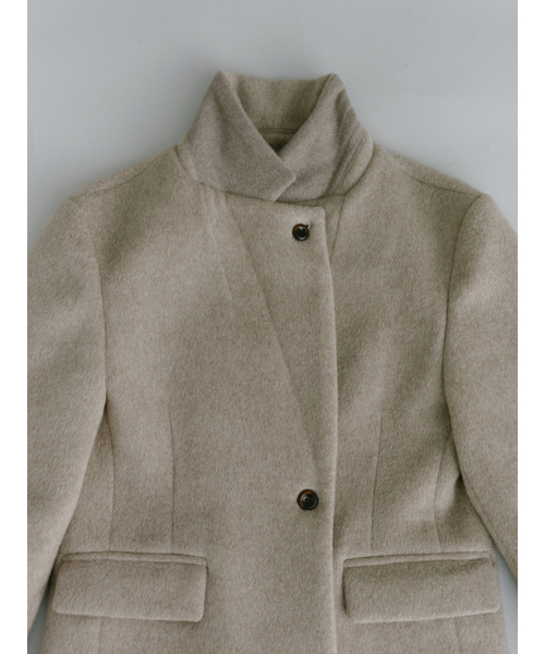Yuje(ユジェ)の「WOOL DOUBLE COAT (2color)(チェスターコート・レディース・チャコールグレー/Beige・FREE)」の12枚目の写真