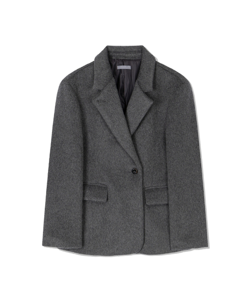 Yuje(ユジェ)の「WOOL DOUBLE COAT (2color)(チェスターコート・レディース・チャコールグレー/Beige・FREE)」の19枚目の写真